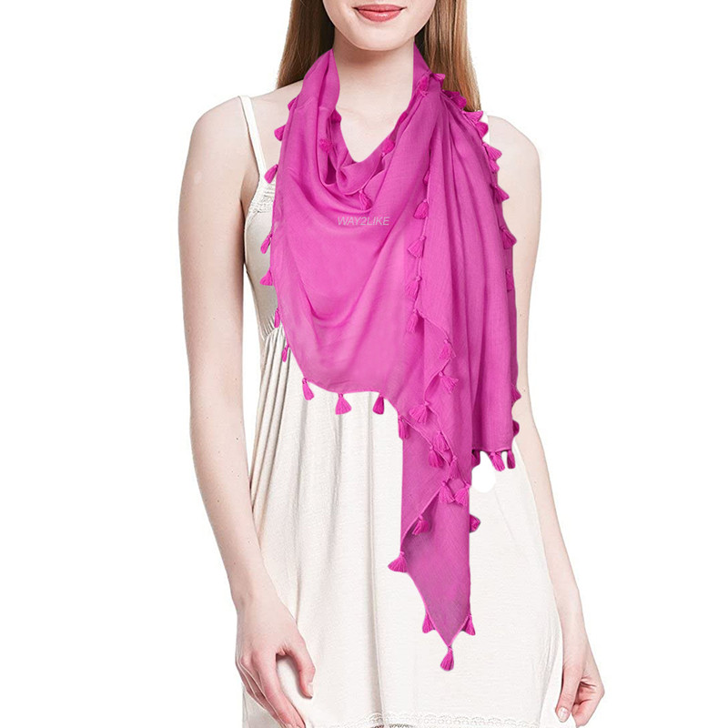 Cotton with Tassel Scarf Stole Scarves Showl Hijab Wrap Head Neck Cover Up  Women | eBay