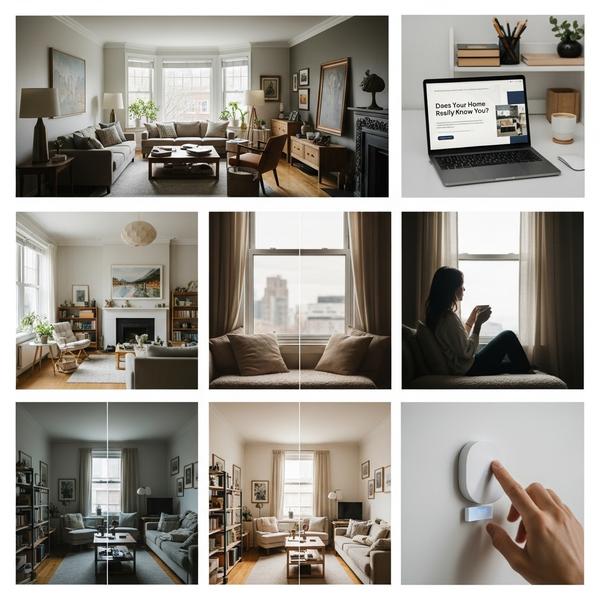 Smart home devices seamlessly integrated into a modern living space for convenience, efficiency, and control