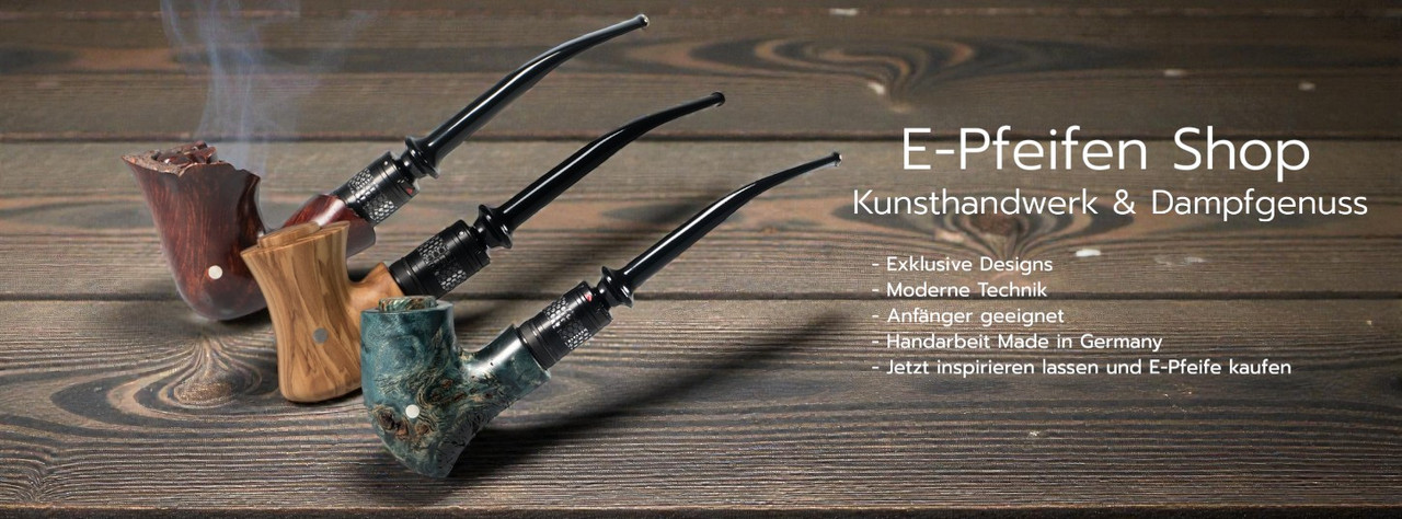 Exklusive handgefertigte E-Pfeifen kaufen &ndash; hochwertige Modelle aus edlem Holz