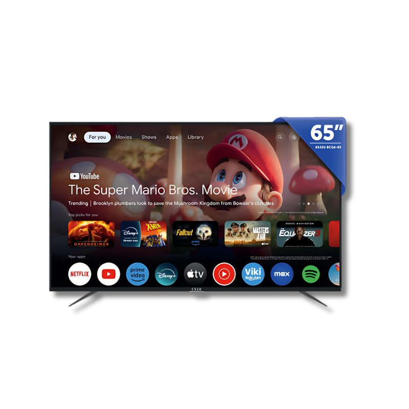 Televisor KTC 65 pulgadas 4K QLED mostrando imágenes vibrantes