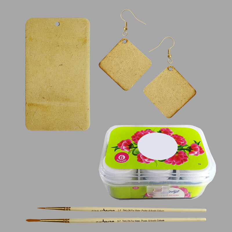 Warli Painting on MDF Jewellery DIY KIT
