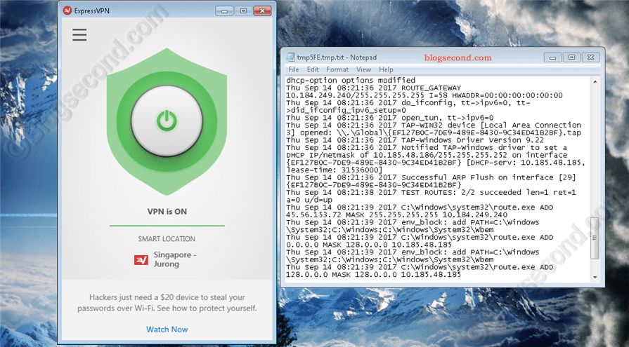 Gambaran dari ExpressVPN
