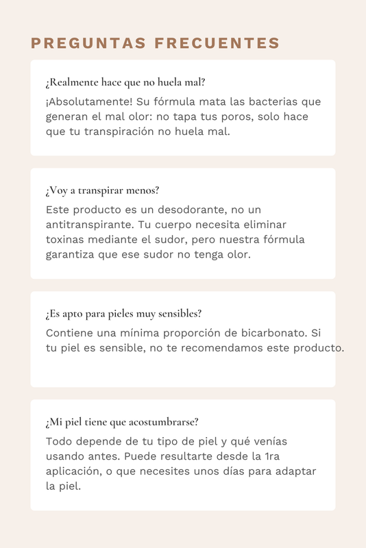 Preguntas frecuentes &mdash; Desodorante &Aacute;rbol de T&eacute; y Lavanda