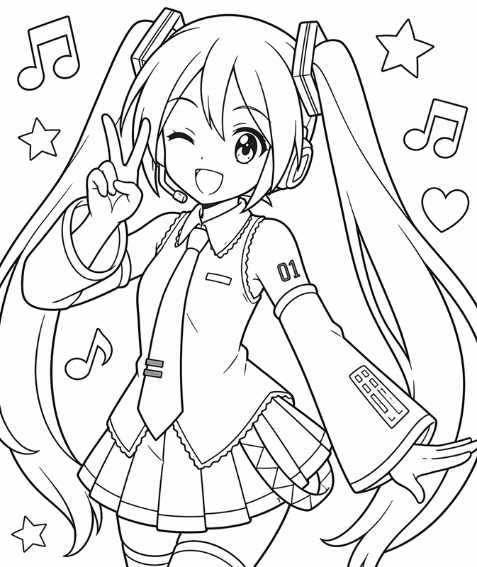 very-cute-hatsune-miku-coloring-(2)