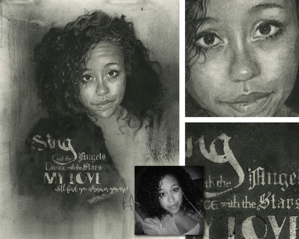 Custom Drawing_Custom Portrait_Female Portrait_Girl Portrait_Bla