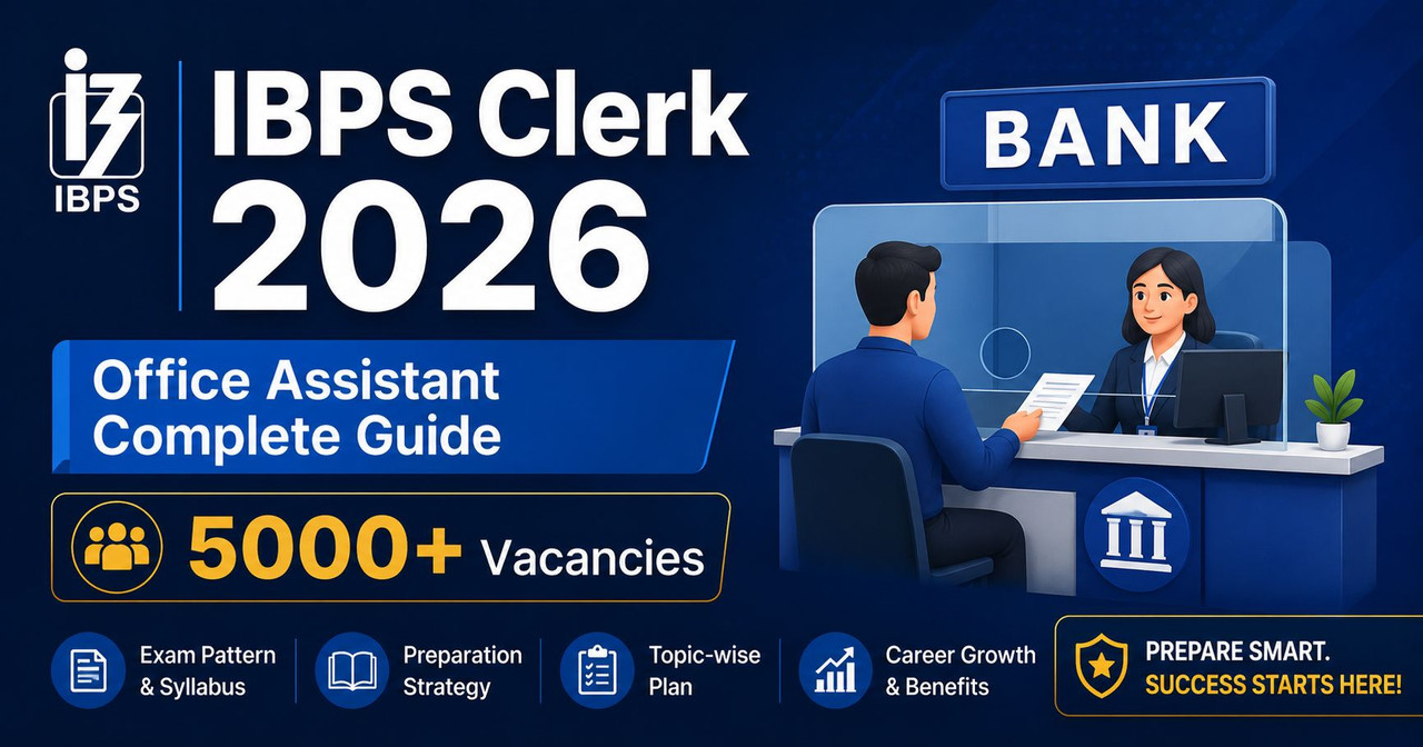 IBPS Clerk 2026 Guide - GovtJobs.io IBPS Clerk 2026 Office Assistant Complete Guide - Exam Pattern Syllabus and Salary