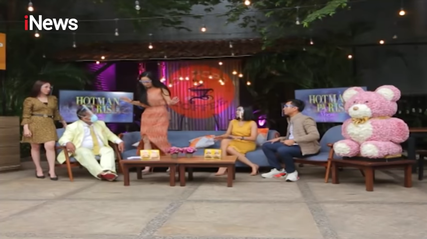 Denise Chariesta, Lutfi Agizal, di acara Hotman Paris Show