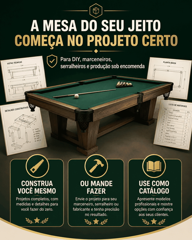 Projetos de Mesa de Sinuca