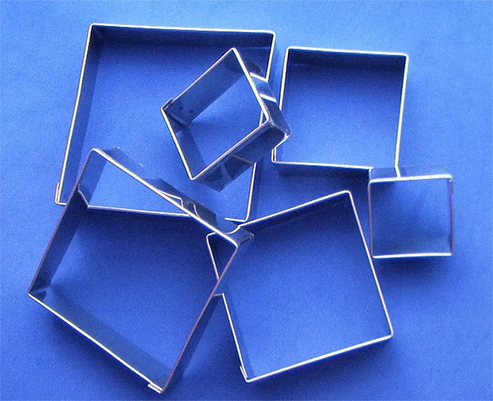 Molde para fondant utensilio de reposteria base cuadradado cuadros galletas para dia del padre