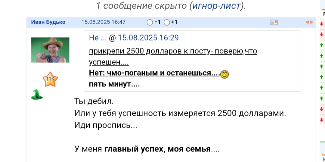 15 ноября 2025 люби люби крыса семью)))))до сих пор отвечает)