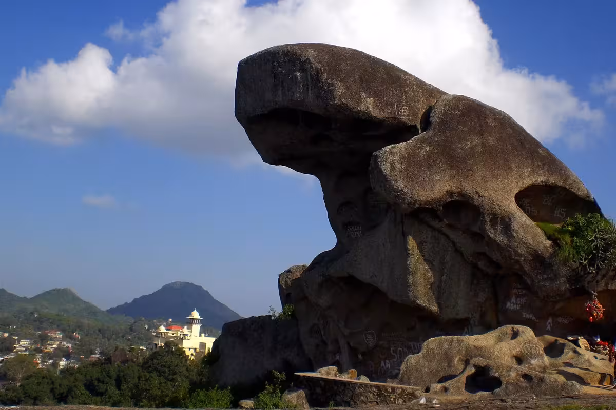 The unique Toad Rock formation overlooking Nakki Lake