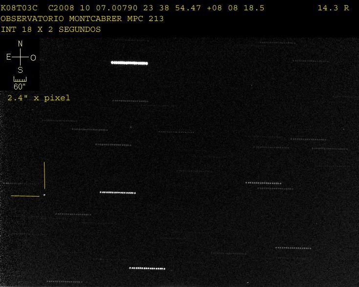 observaci�n de 2008 TC3 por Ram�n Naves