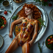 Garden wedding wom served Redhair 0 99