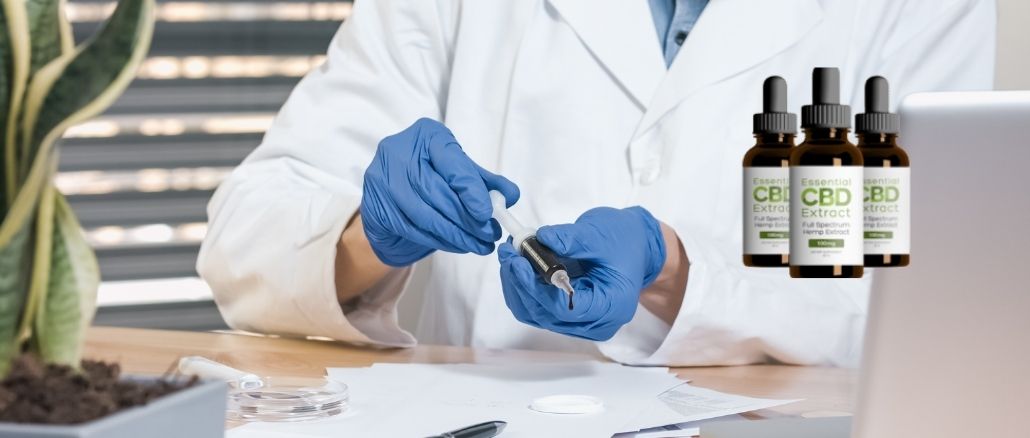 Essential CBD Extract Zusammensetzung des Produkts.
