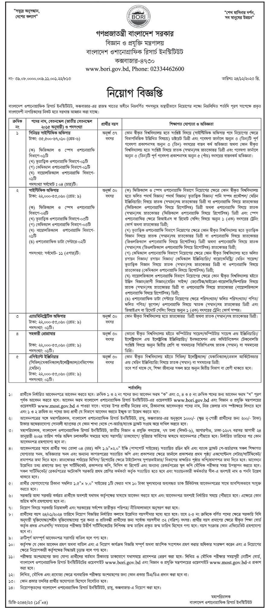 Dhaka Wasa Job Circular 2022