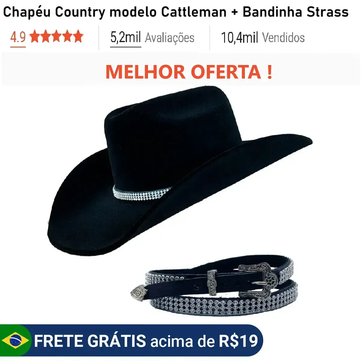 Chapéu Feminino Cattleman