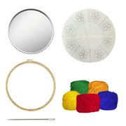 Penkraft Kantha Art on Wall Mirror DIY Kit | Complete DIY Craft Kit for Beginners & Hobby Artists