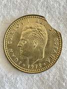 Colección completa de monedas SEGMENTADAS de 1 peseta año 1975. 250-C4631-345-C-444-F-8341-7515604-F2-D56