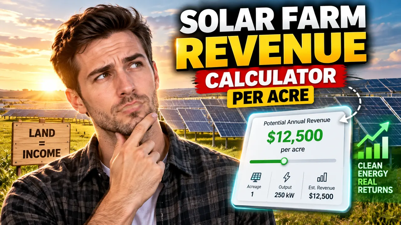 Solar Farm Revenue Calculator Per Acre Estimate