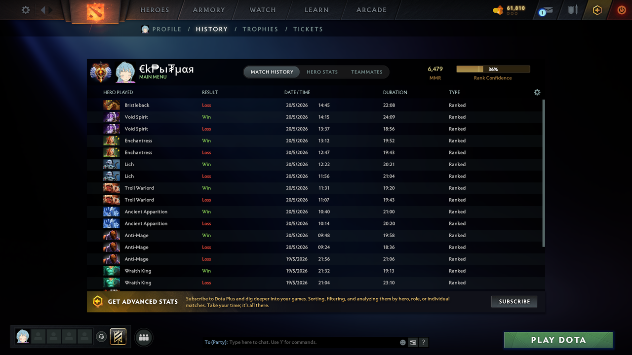 Dota 2 Account  MMR