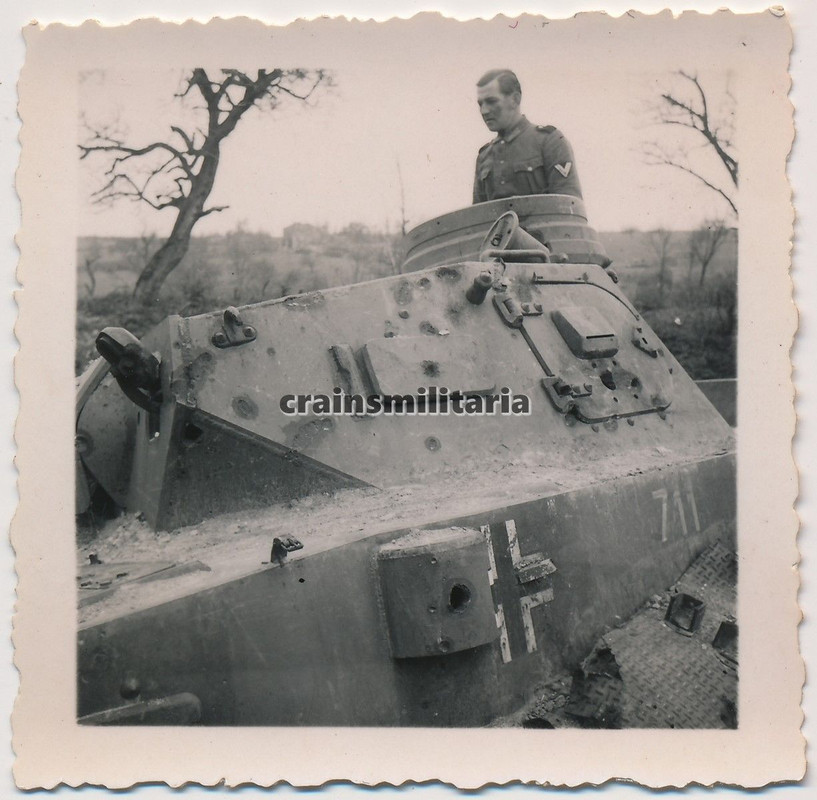 Orig. Foto zerstörte Panzer IV Tank b. STONNE Ar