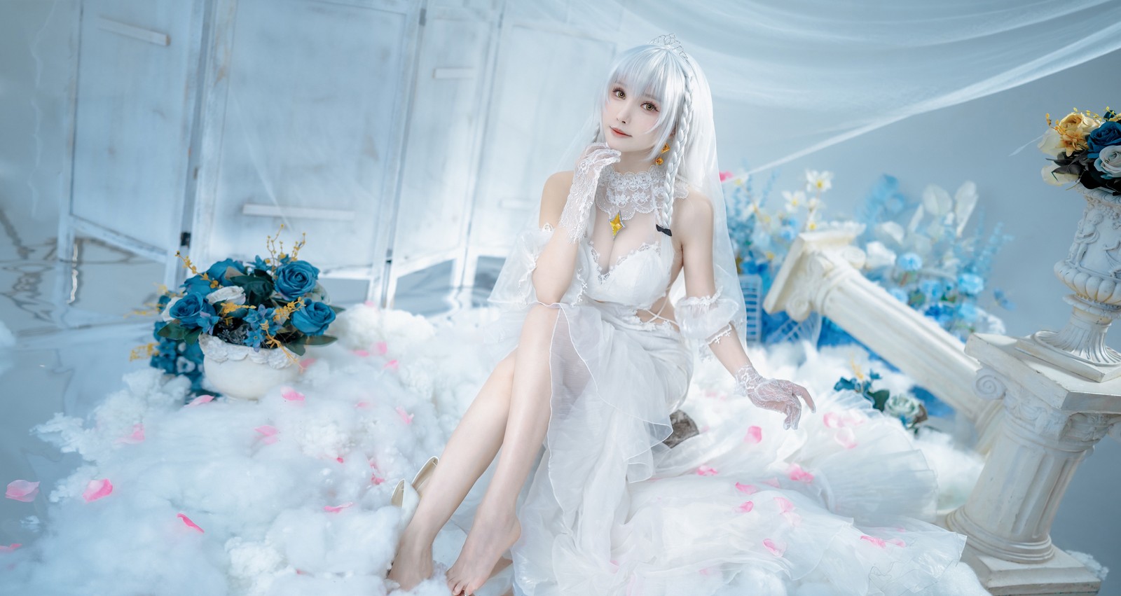 一千只猫薄禾写真 – 花园誓约婚纱 Cosplay 高清写真（16P / 56.6MB）插图6