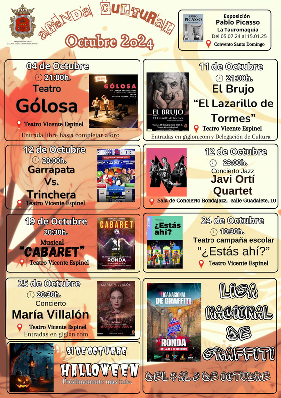 Agenda cultural de Ronda - Octubre