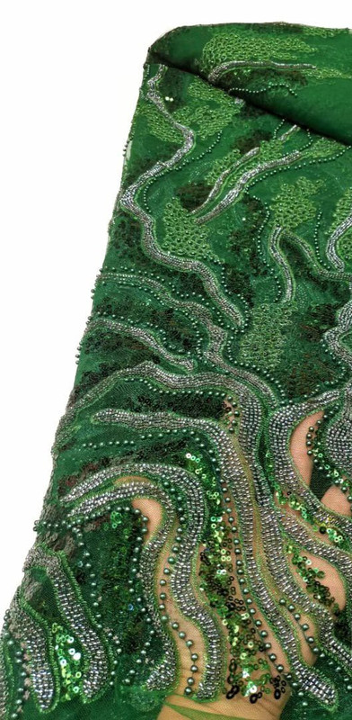 Net Sequin Beaded Lace — Jadayat fabrics