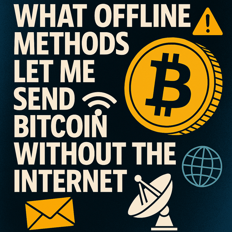 What offline methods let me send Bitcoin without the internet