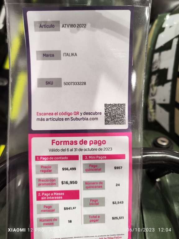 Suburbia Parque Tepeyac Cuatrimoto italika ATV180 2022 con el 70% de descuento 
