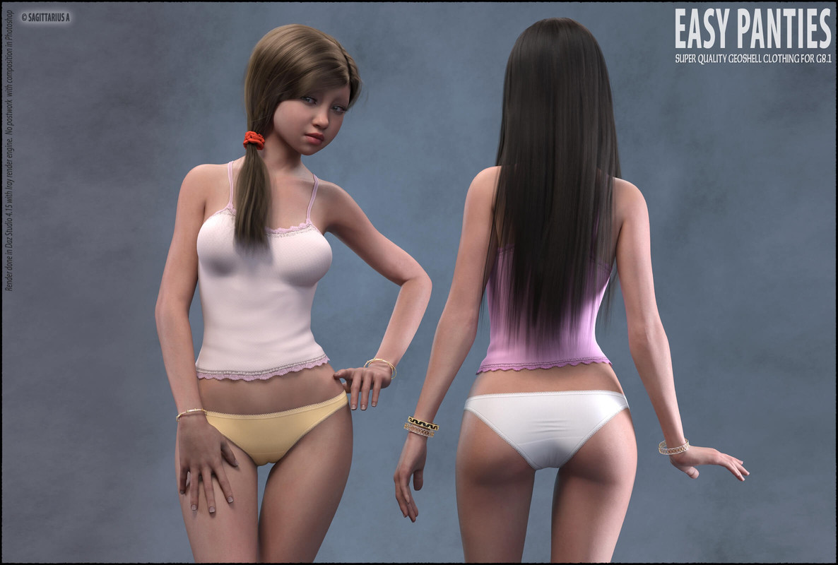 Easy Panties for Genesis 8.1 and 8 Female