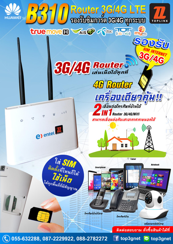 Router B310ขาวไฟล์จิง