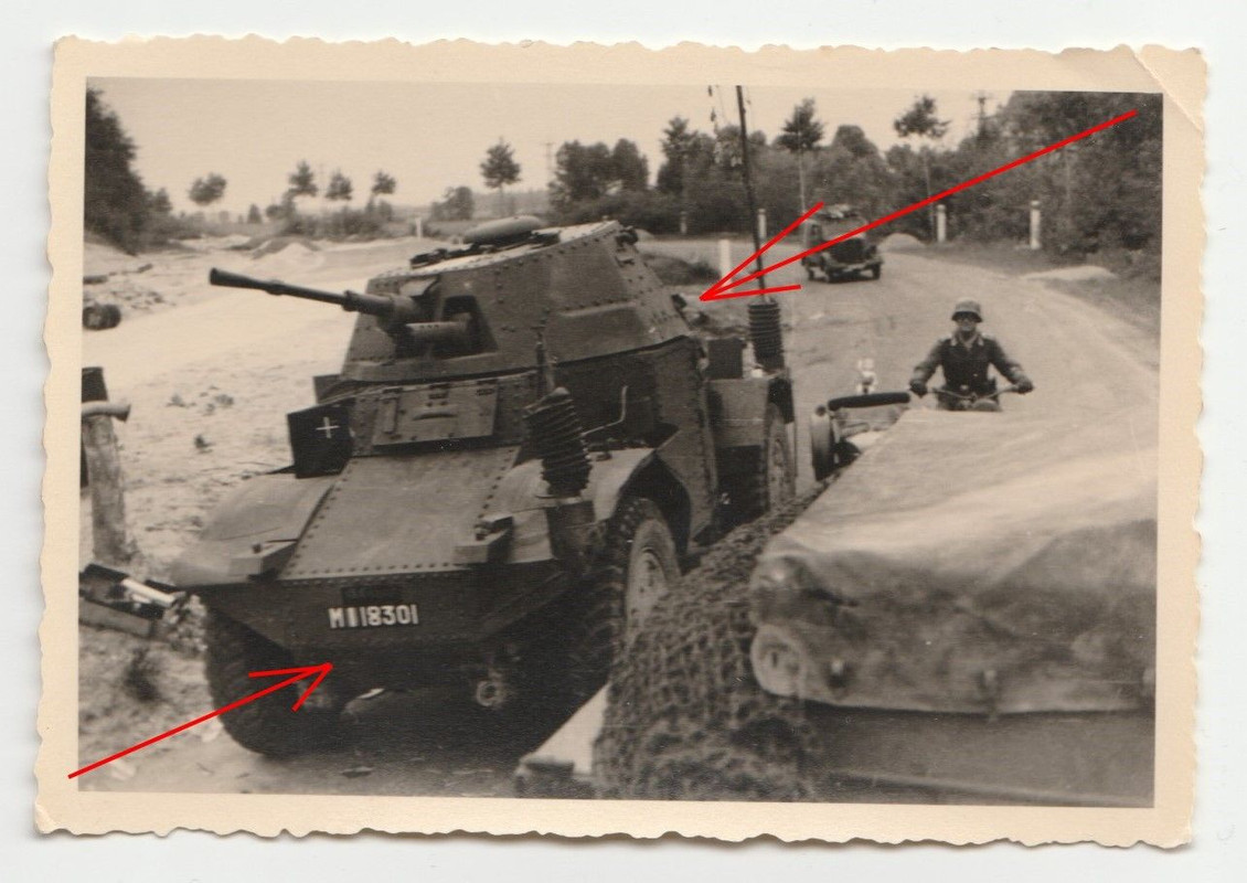 Foto - Panzer Frankreich - Panzerspähwagen am Ch