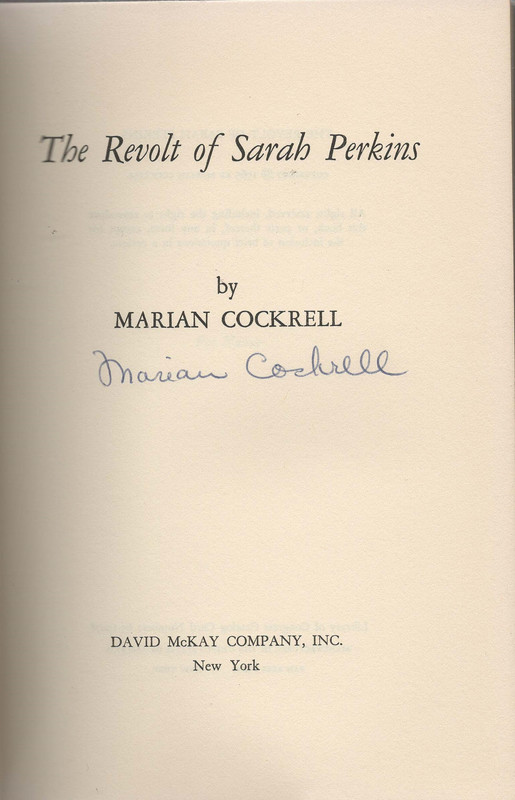 Image for The Revolt of Sarah Perkins (*SIGNED*)