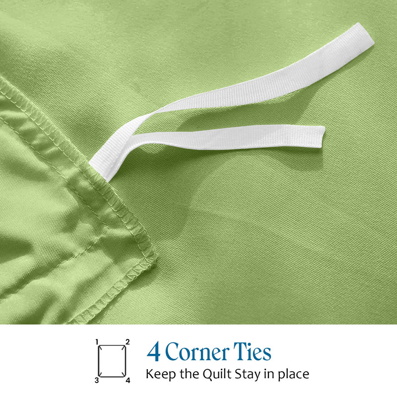 Picture of 1000 TC 100% Egyptian Cotton Duvet set Zipper Closur Ultra Soft Durable and Fade Resistant Color Sage Solid size Full