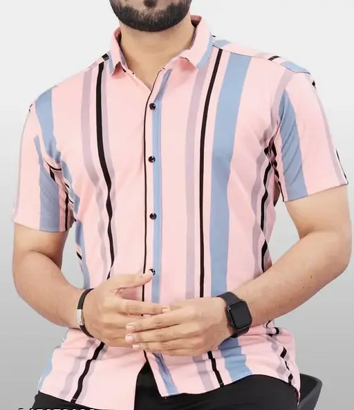 Pink lycra half shirt (R302)