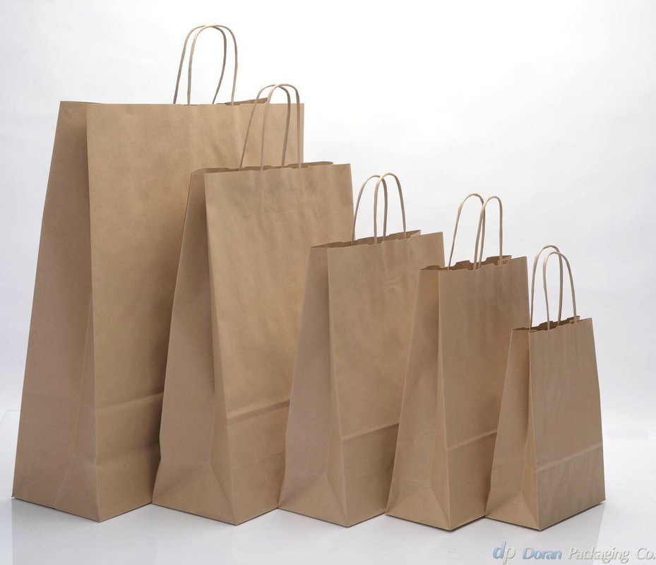 Kraft Paper Bags  Flat & Twisted Handle Paper Bags - ANS Plastics Corp