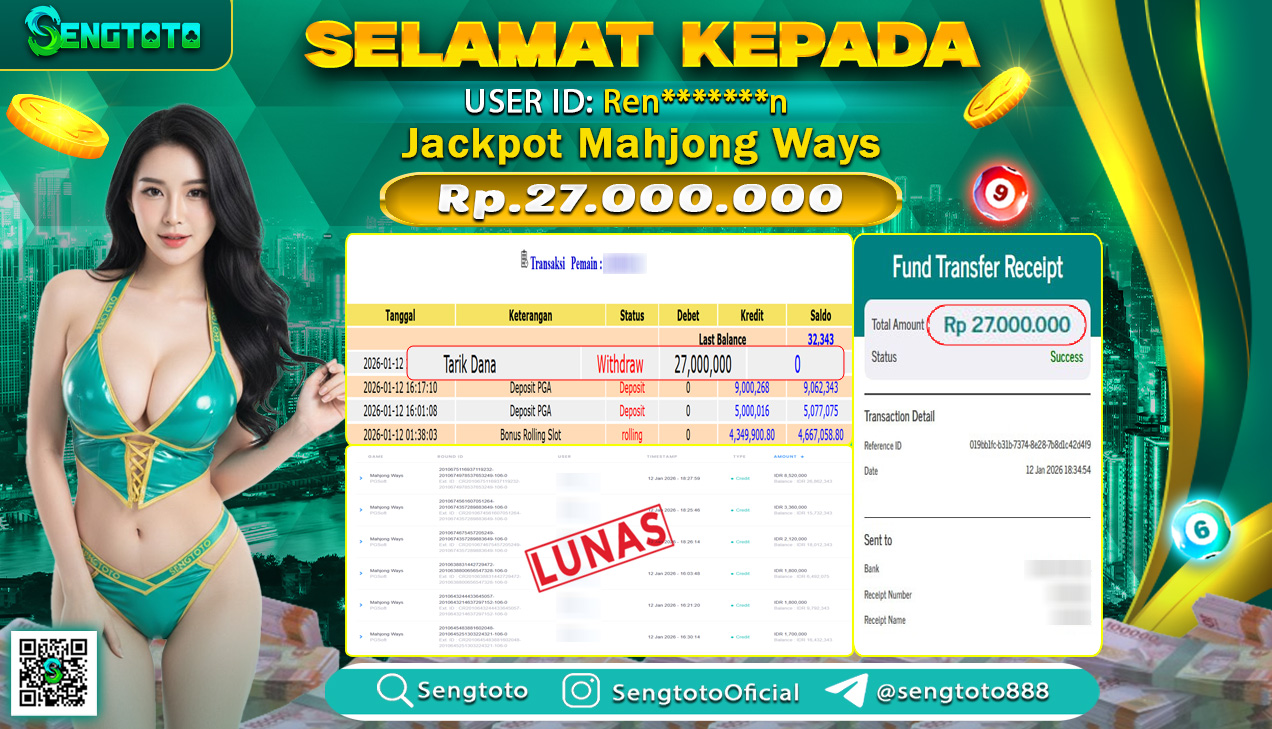 BUKTI PEMBAYARAN SLOT MAHJONG WAYS