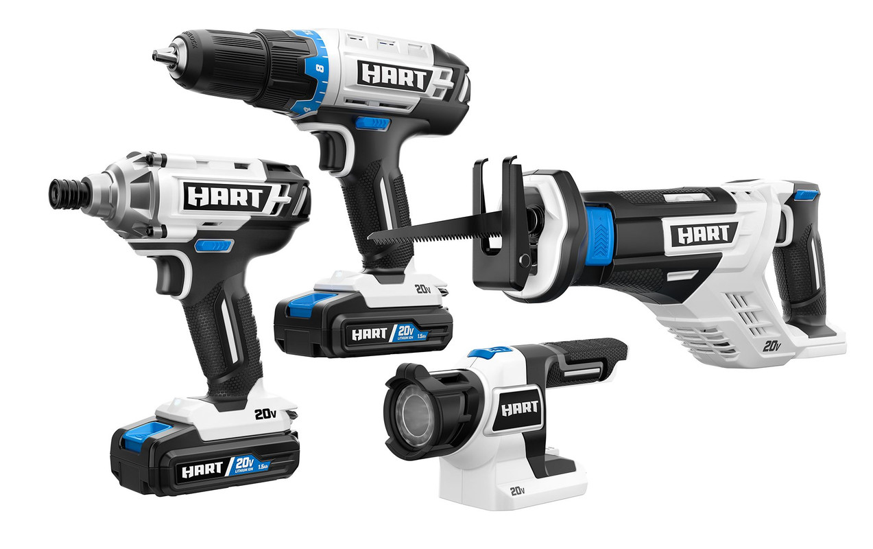 Walmart Deal – Get a 4-Piece Hart 20V Tool Kit for Just Walmart Deal – Get a 4-Piece Hart 20V Tool Kit for Just