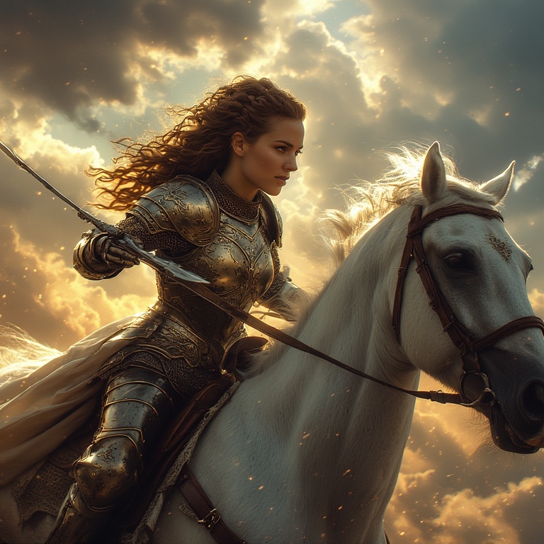 Armored-woman-charging-into-ba-(4)