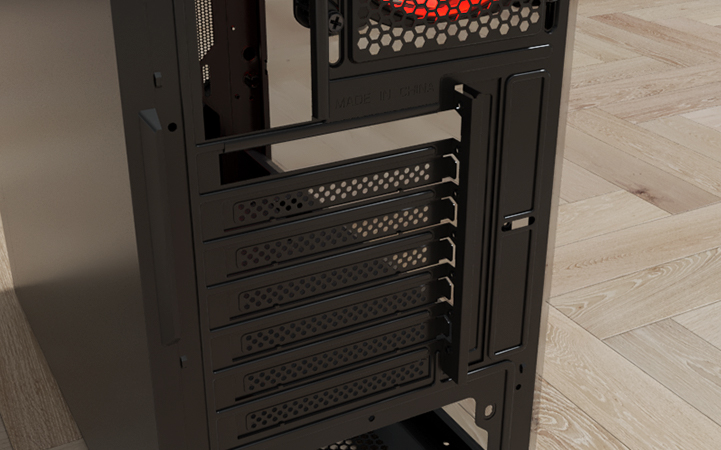 Case para gaming Xtech Phobos con panel de vidrio templado e iluminación ARGB.