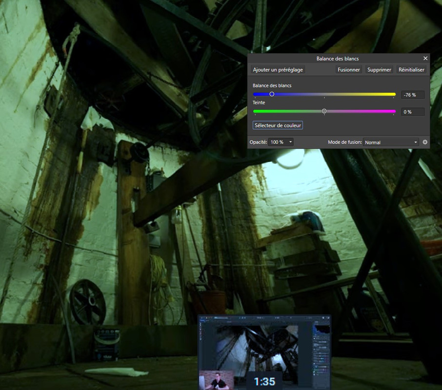 corrigée par selecteur sur plusieurs pixels