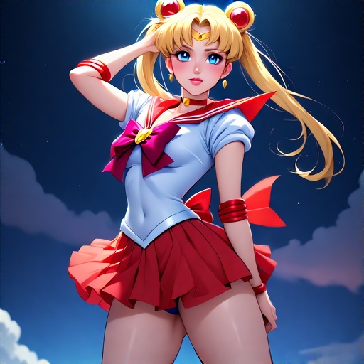 Sailor-Moons-in-very-short-ski-23
