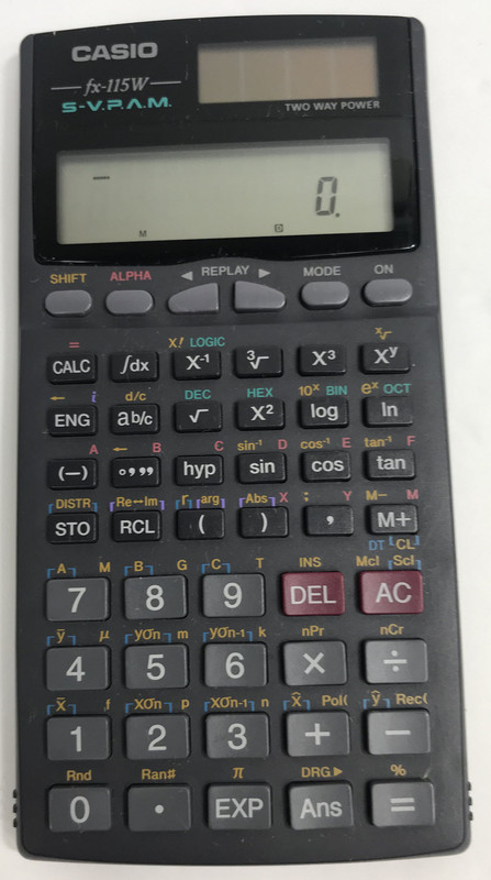 Casio FX-115W Two Way Power Scientific Calculator W/ Shell Mint Free ...