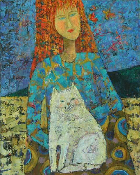 01-Dziewczyna-z-kotem-Olga-Kost-50x40