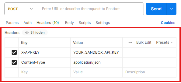 Postman Header Setup