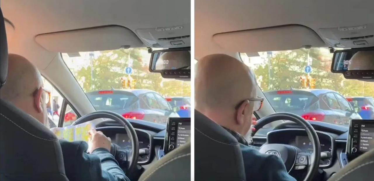 Este taxista fue aplaudido por usar mapas tradicionales en lugar de GPS