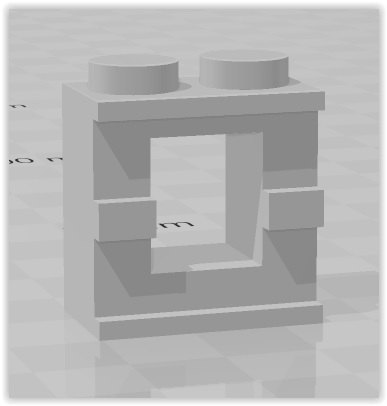 Bloque 2x2 con ventana y rebordes