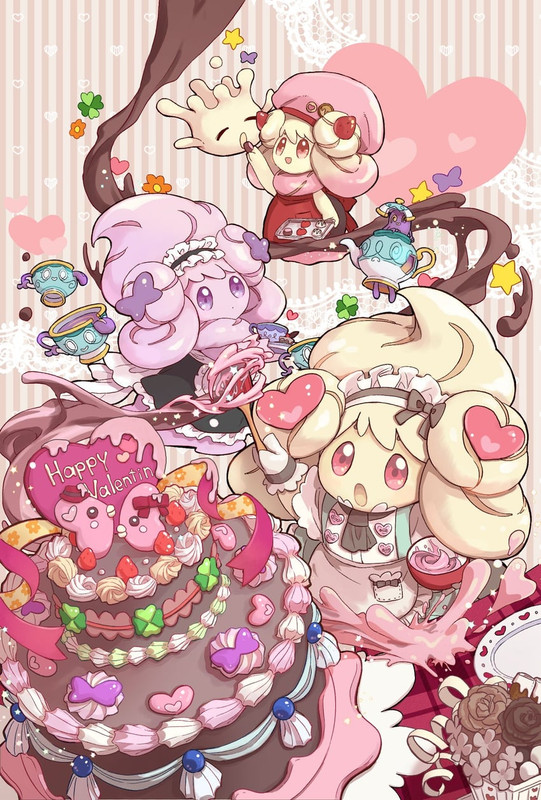 alcremie-luvdisc-polteageist-milcery-and