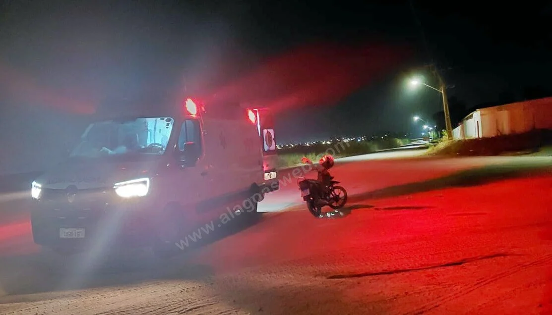 Samu socorre motociclista embriagado após queda de moto em São Miguel dos Campos